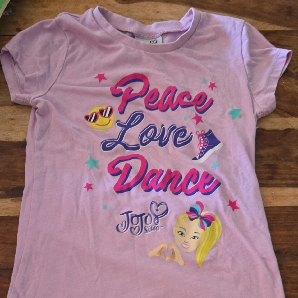 JoJo Siwa Pink Peace Love Dance Kids Costume Tee